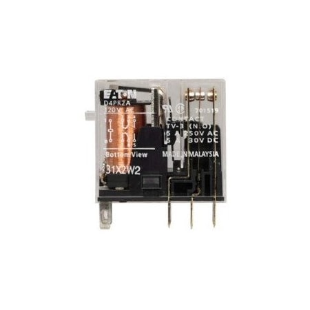 Eaton General Purpose Relay, D4 Series 5A 240V Coil D4PR2B